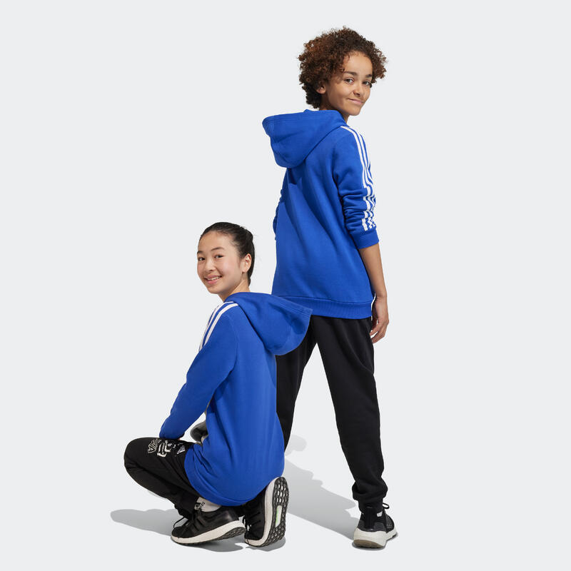 Felpa bambino ginnastica ADIDAS con cappuccio azzurra