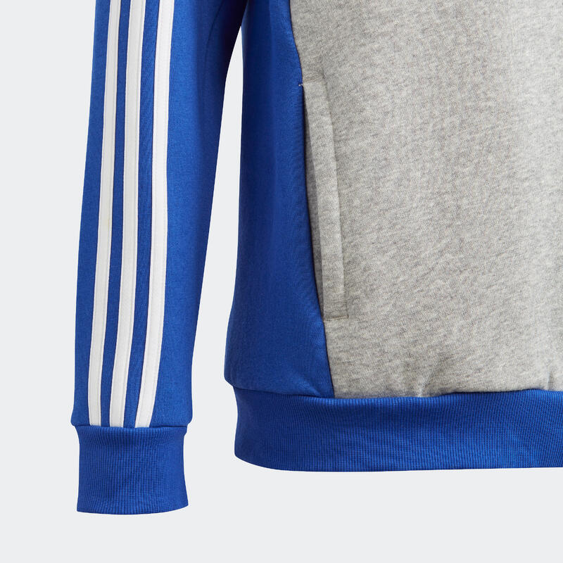 Felpa bambino ginnastica ADIDAS con cappuccio azzurra