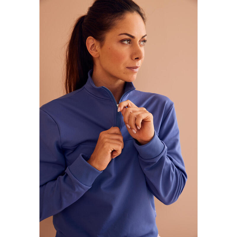 Sweatshirt Damen kurzer Schnitt - FSW 120 blau