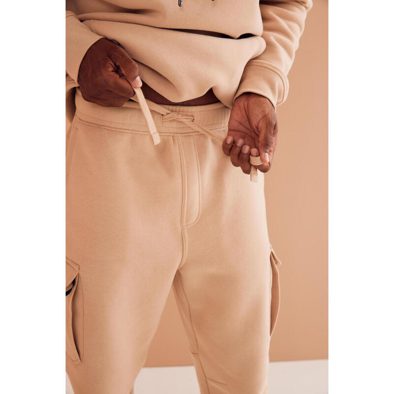 Pantalón Jogger Fitness 520 Hombre Beis