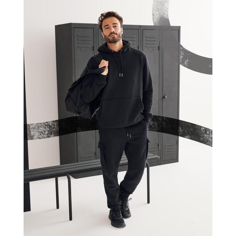 Sweatshirt com Capuz de Fitness Homem 520 Preto