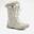 Bottes de neige chaudes et imperméables de randonnée fille 30-38, SH500 zip blan