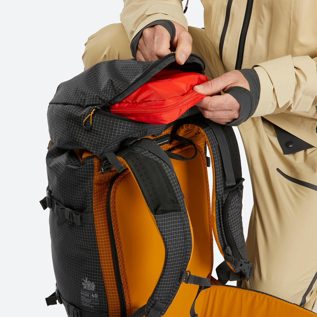 Crni ranac za skijanje WILDER TOURING SPLITBOARD 40 l