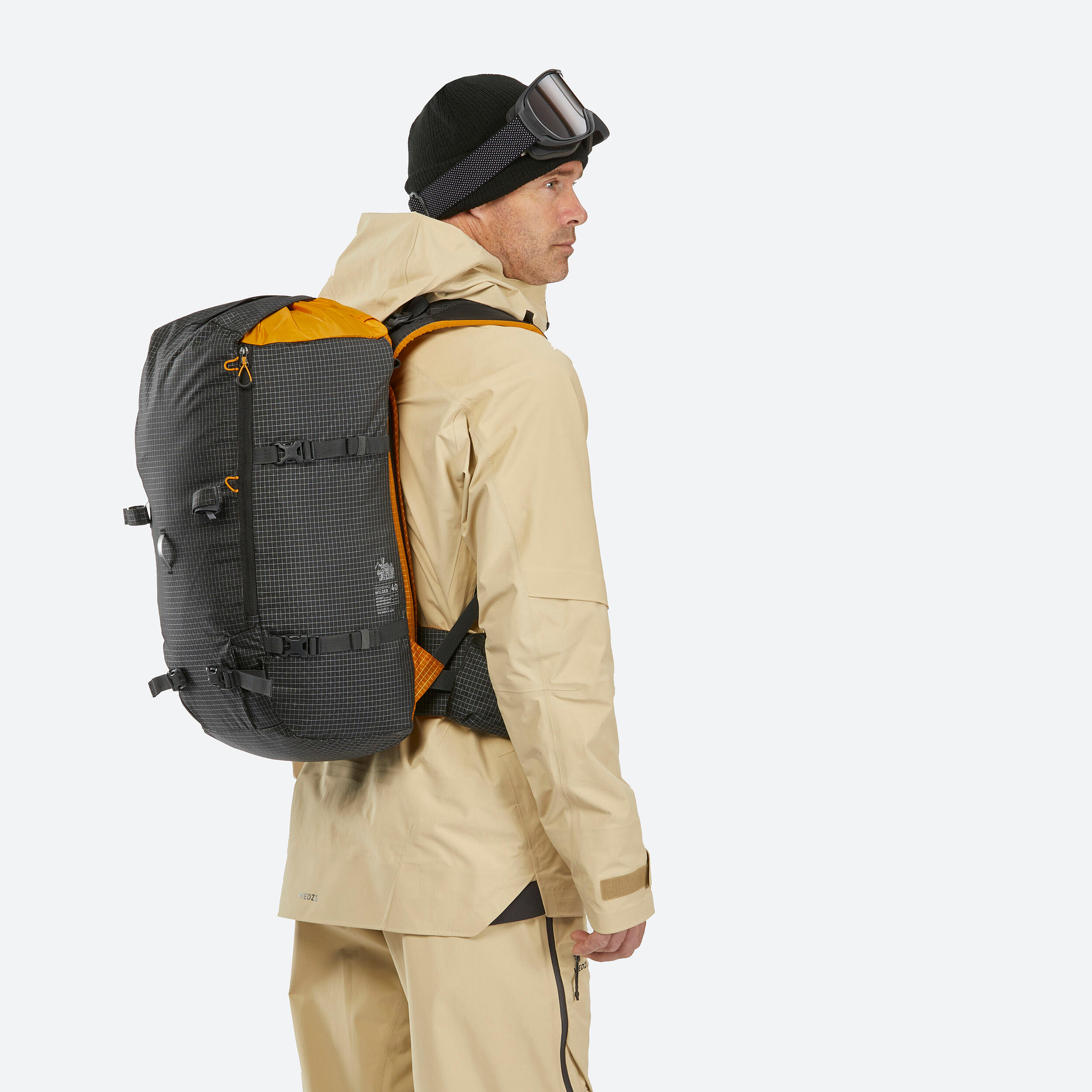 Mochila de caminhada Splitboard 40L Touring Preto WEDZE Decathlon