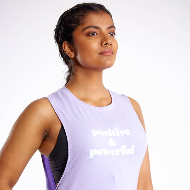 Women's Fitness Loose-Fit Tank Top 500 - Neon Purple