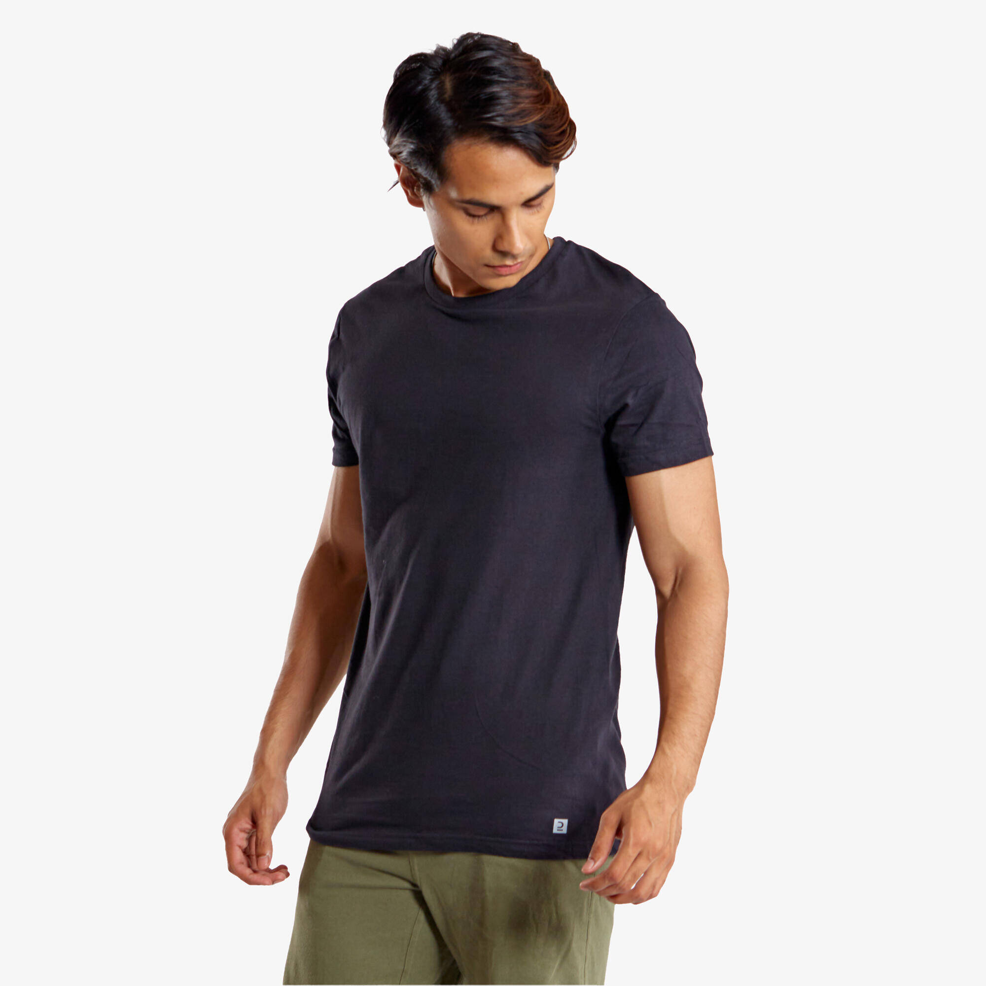 Men's Tshirt Regular Fit For Light Activity-Black -  5