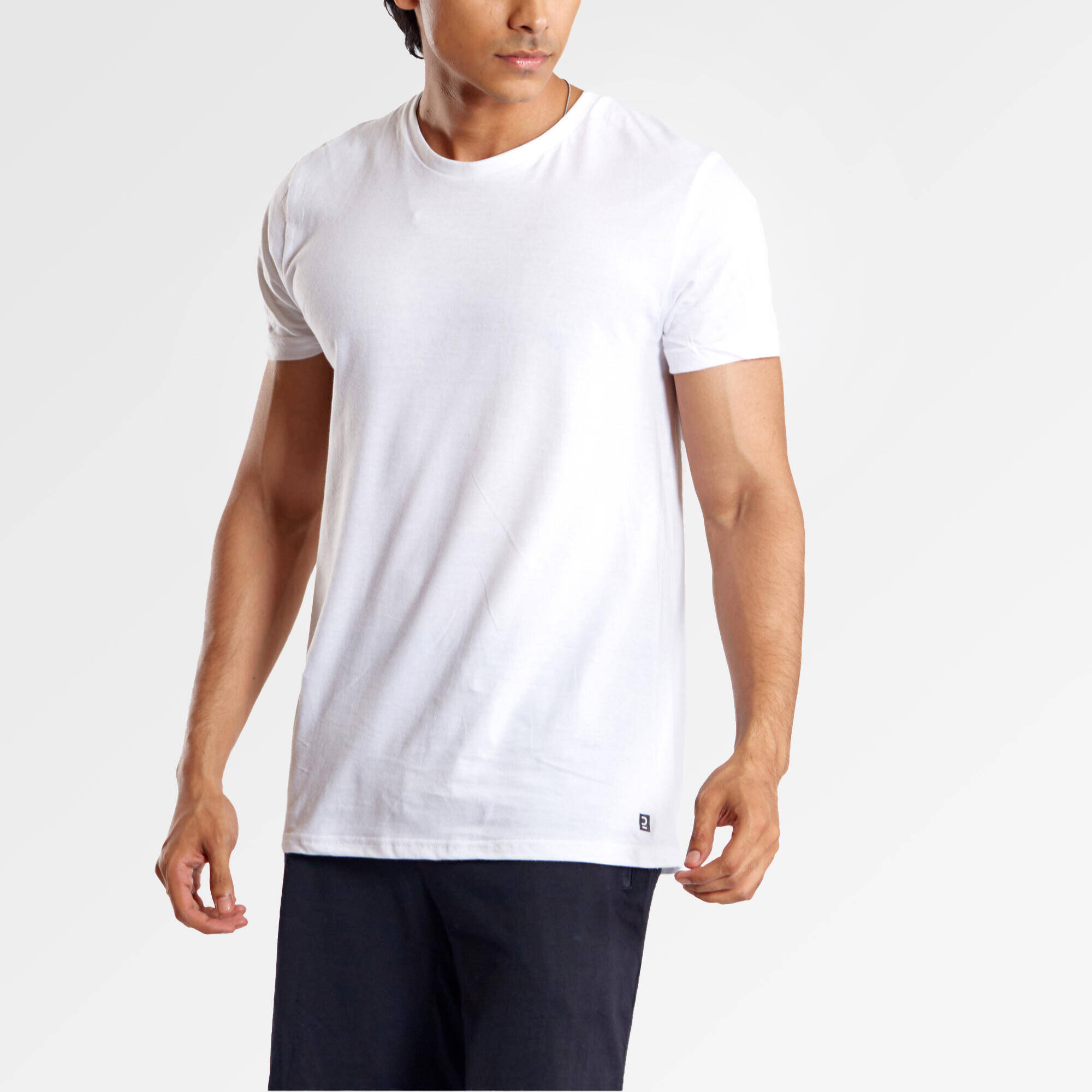 Men's Tshirt Regular Fit For Light Activity-White -  2