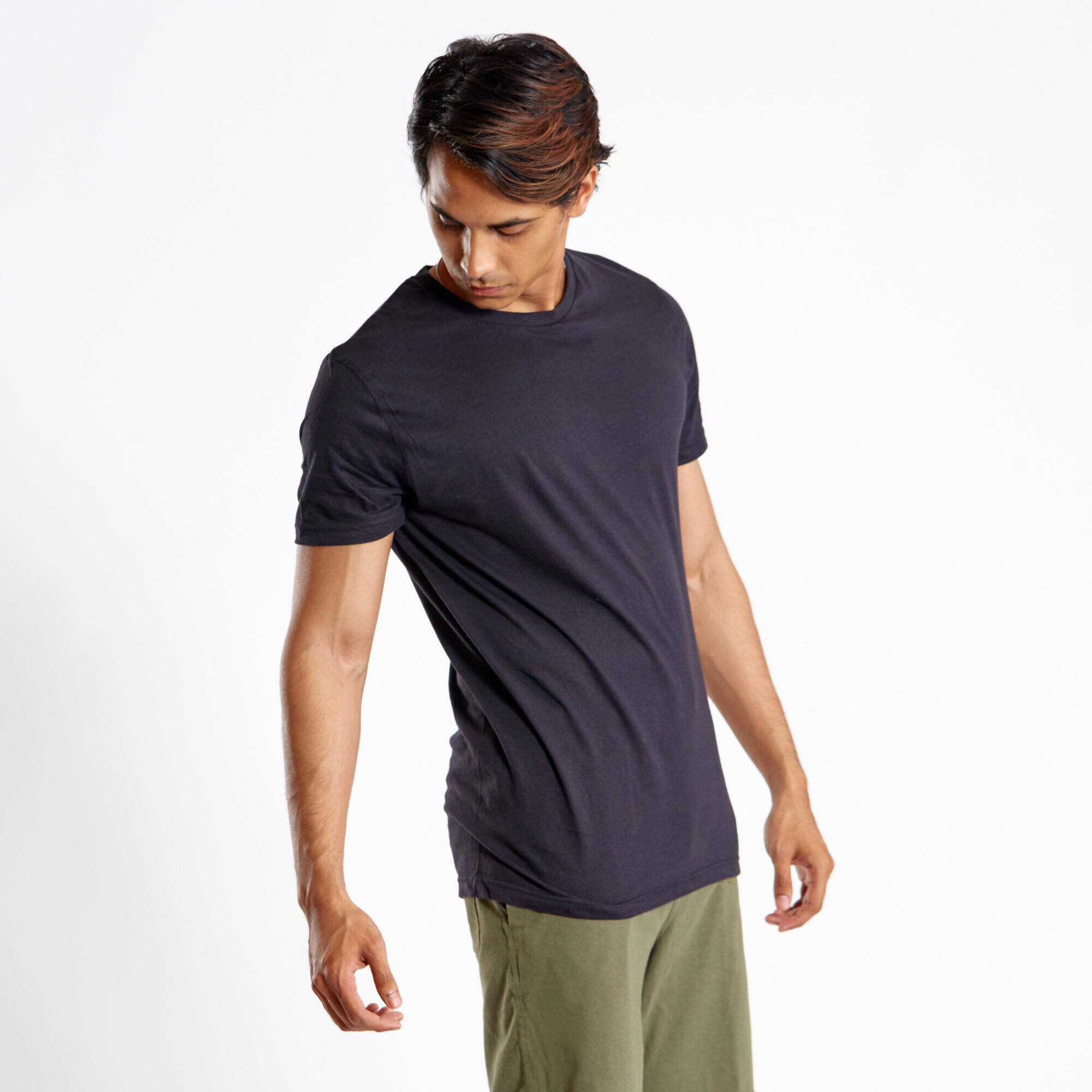Men's Tshirt Regular Fit For Light Activity-Black -  3