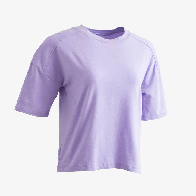 Women's Loose-Fit Fitness T-Shirt 520 - Neon Mauve