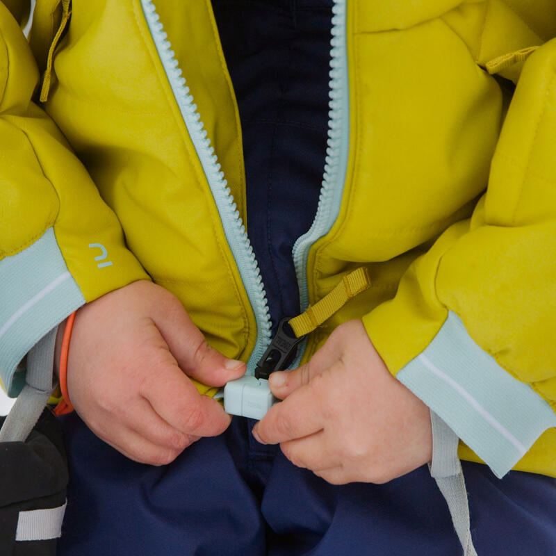 Doudoune de ski enfant très chaude et imperméable 180 Warm - jaune