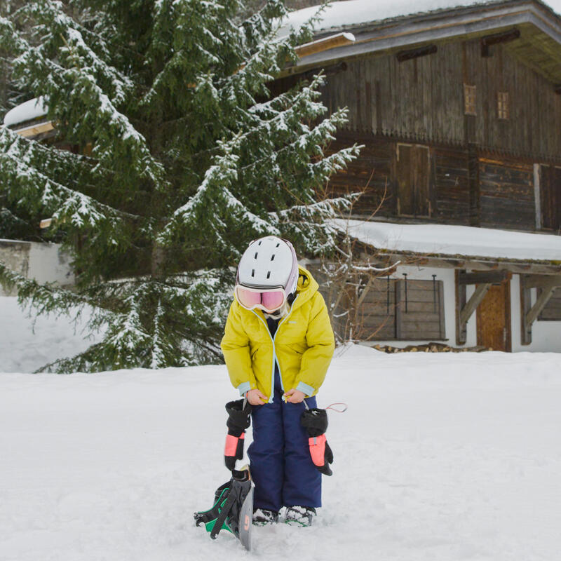 Skijacke Kinder warm einfacher Reissverschluss - 180 gelb