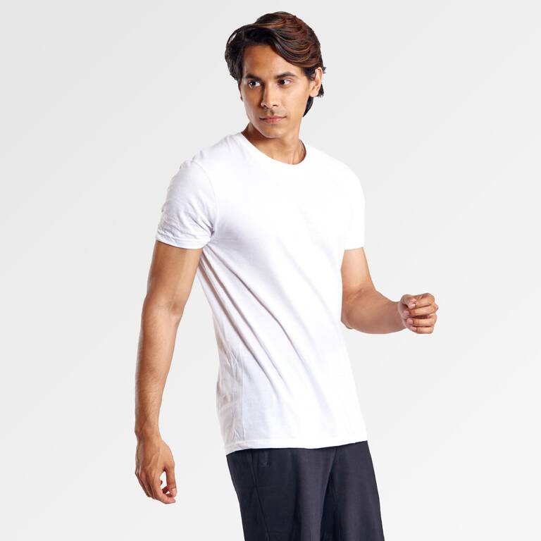 Men's Tshirt Regular Fit For Light Activity-White