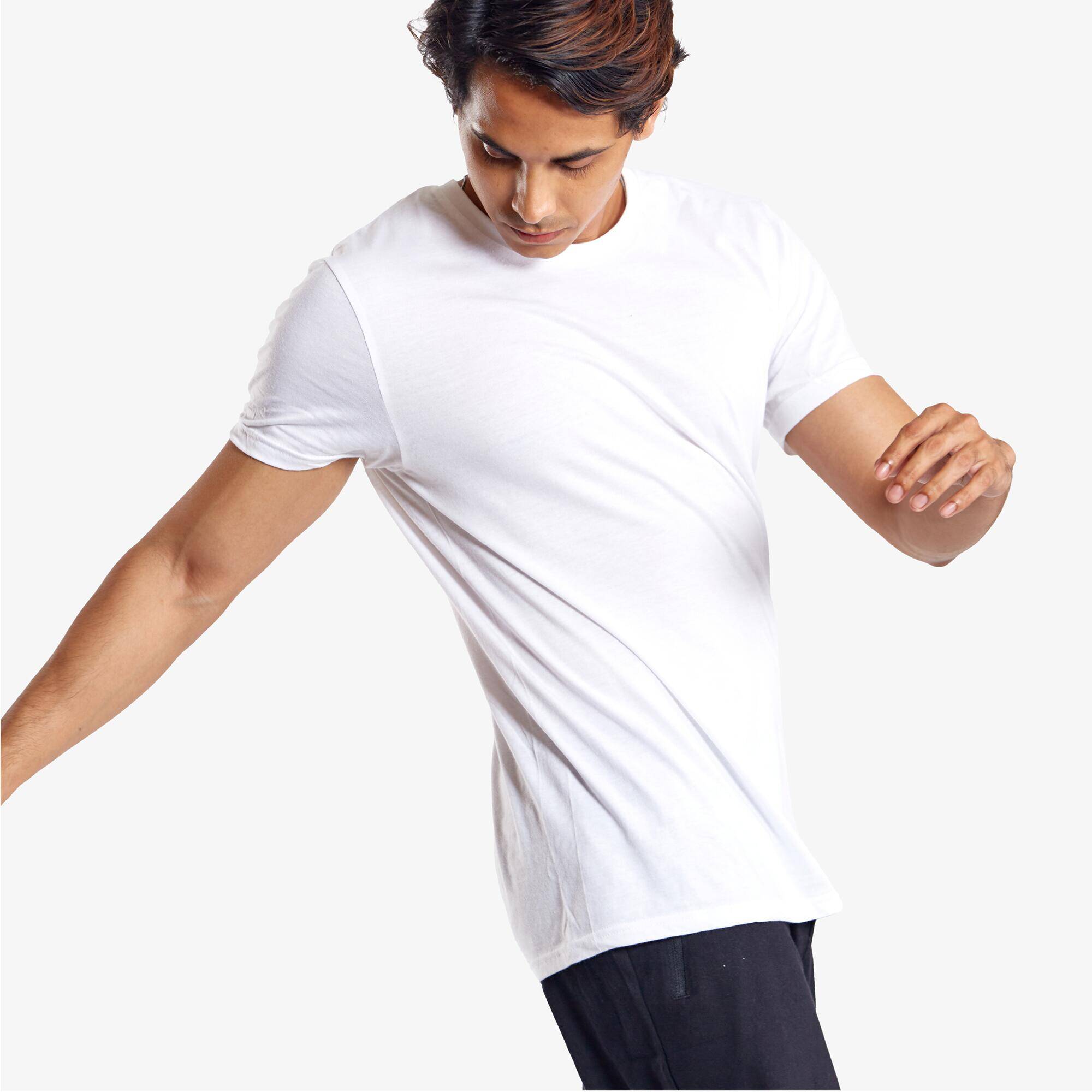Men's Tshirt Regular Fit For Light Activity-White -  3