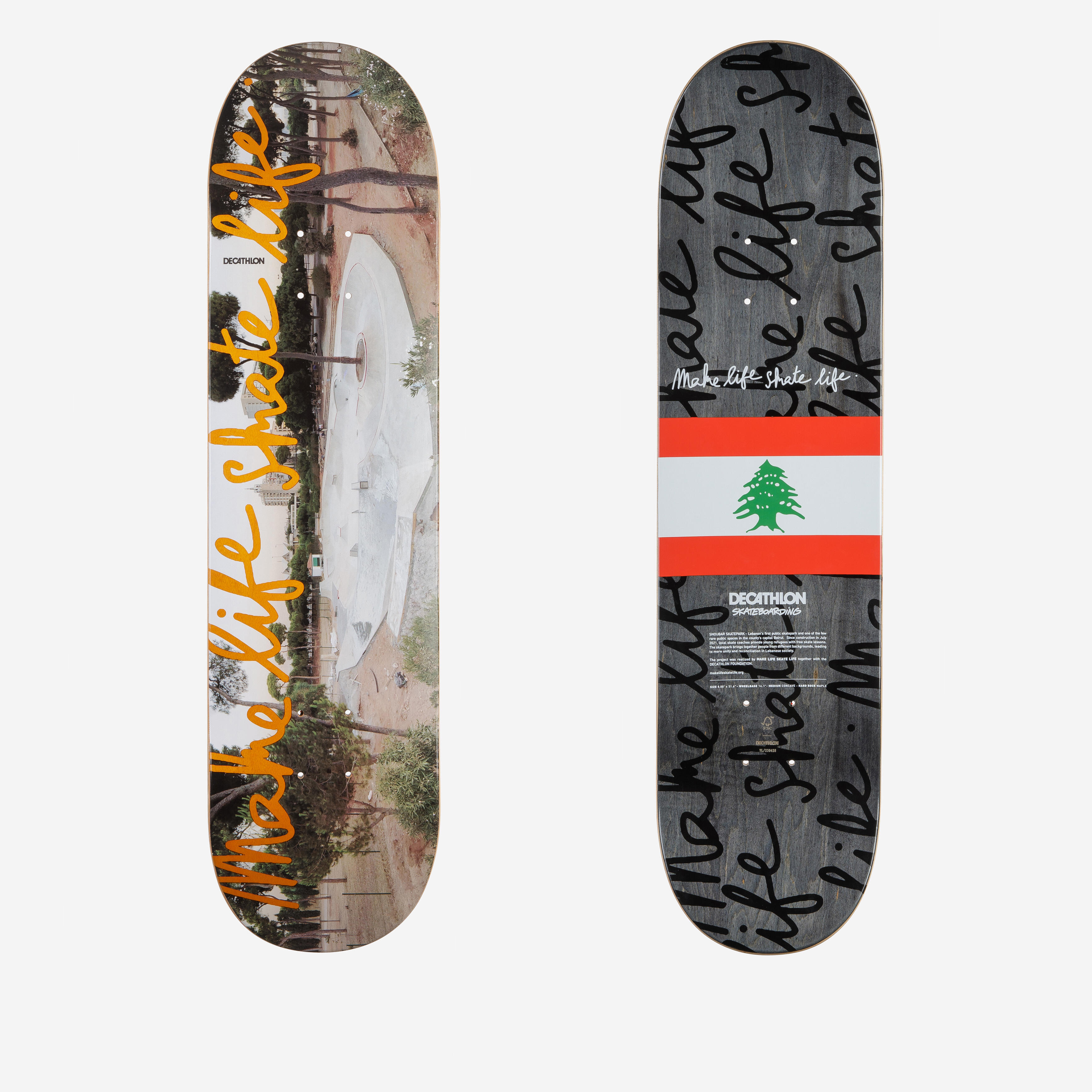 Placă Skateboard Arțar DK500 Mărimea LEBANON 8