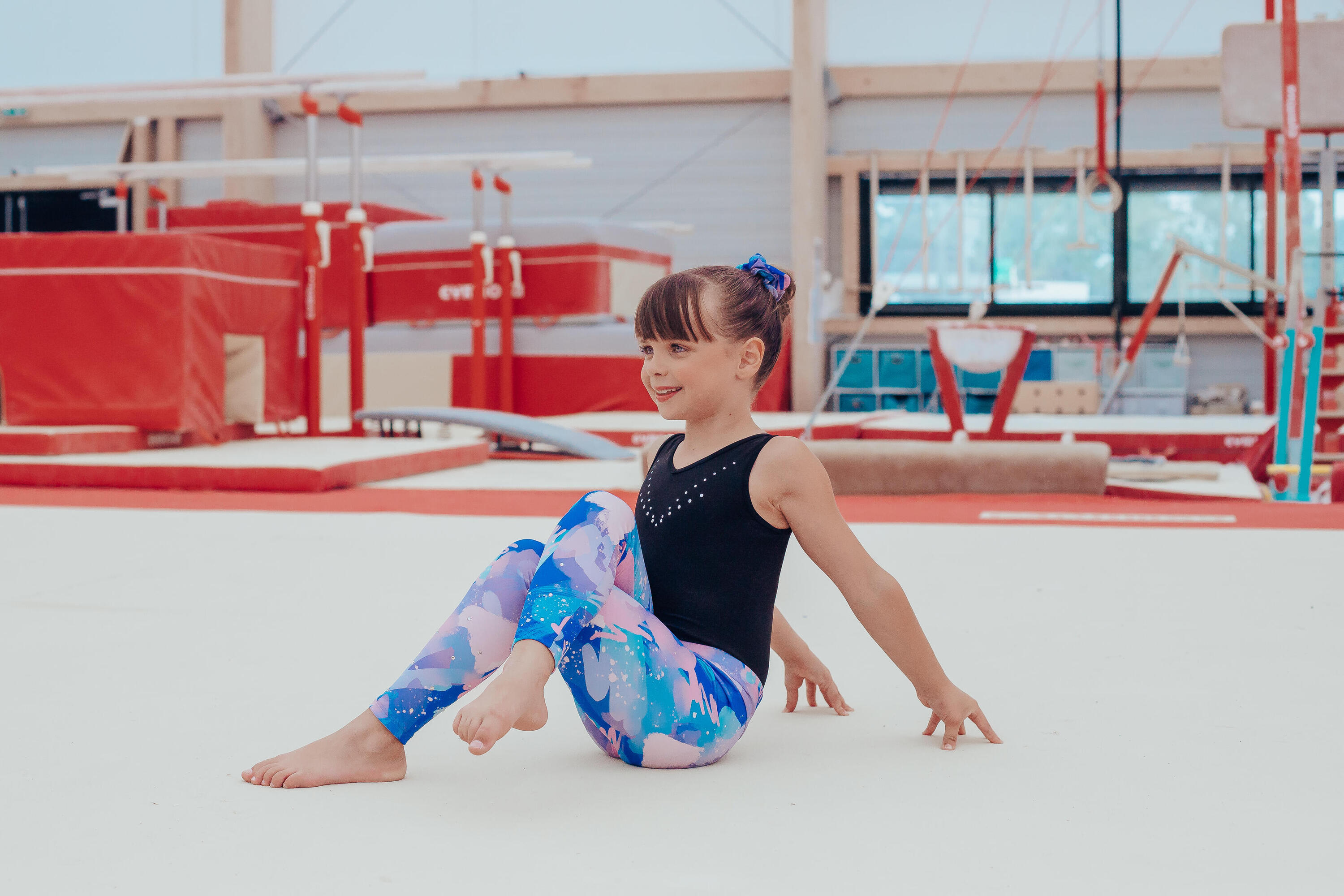 Léotard de gym sans manches fille – 100 noir 8/10