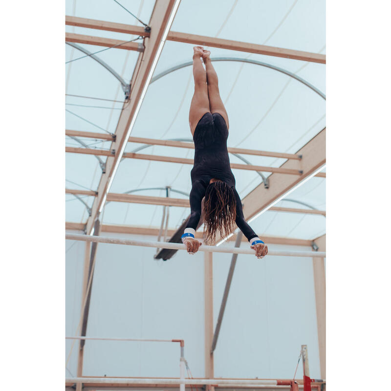 Body 500 cu mânecă lungă gimnastică artistică feminină negru