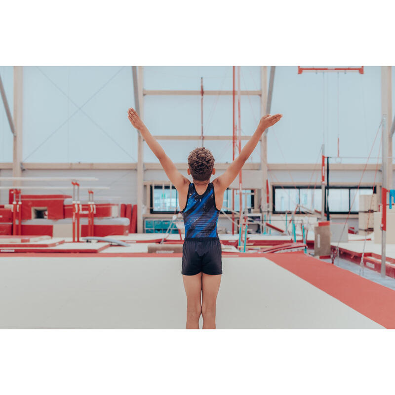 Şort Gimnastică Artistică Negru Băieţi 