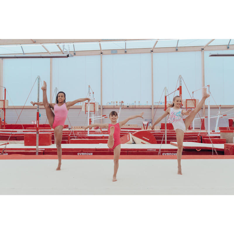 Maillot de Ginástica sem Mangas Menina Rosa