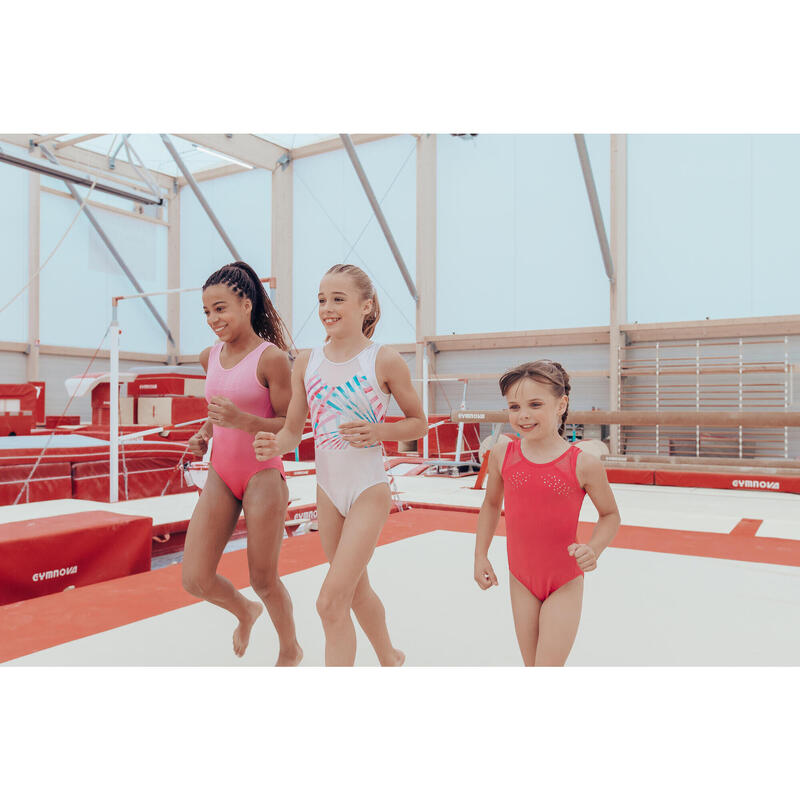Çocuk Kolsuz Jimnastik Mayosu - Pembe - JSM 540