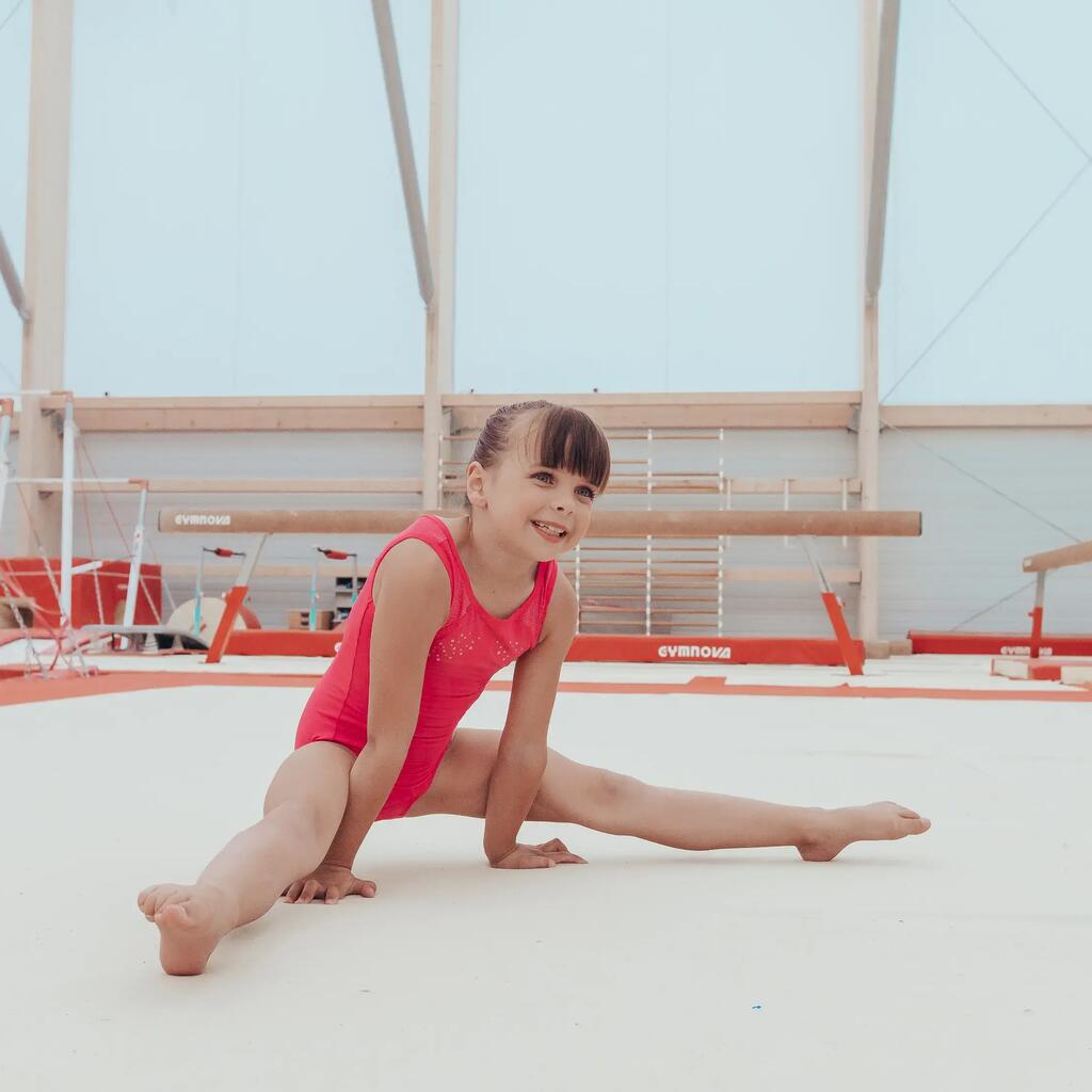 MALLA GIMNASIA JSM 540 NIÑA ROSADO SIN MANGAS CUELLO REDONDO