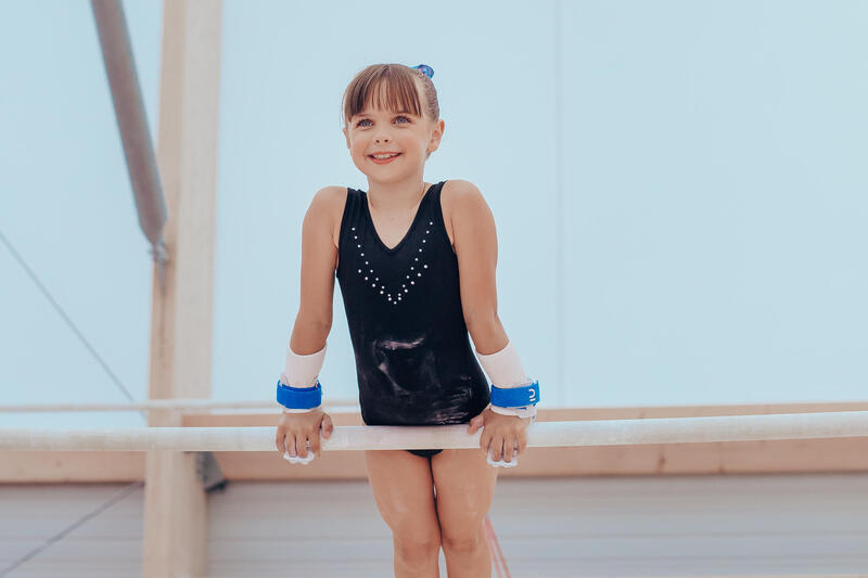 Kostium do gimnastyki sportowej dla dzieci Domyos basic bez rękawów