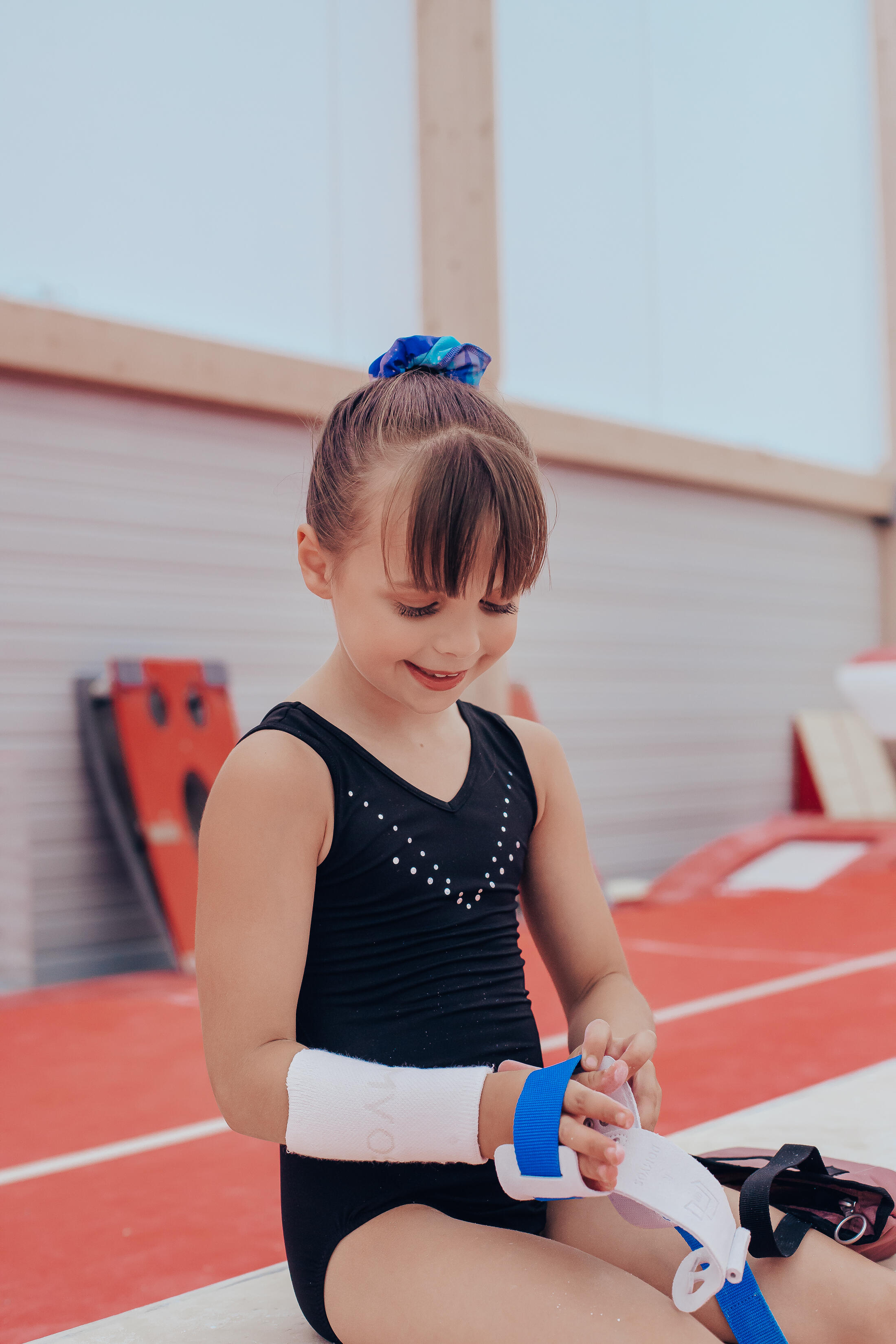 Girls Basic Sleeveless Gym Leotard Black