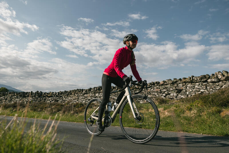 Spodnie rowerowe szosowe damskie Van Rysel Racer zimowe na szelkach