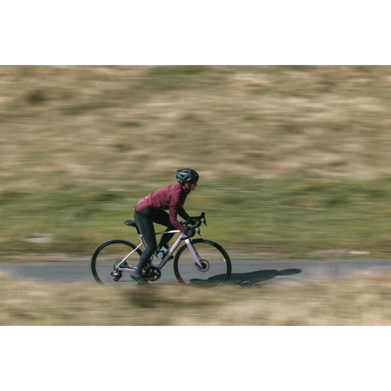 Culotte ciclismo largo con tirantes mujer cremallera rápida Racer negro