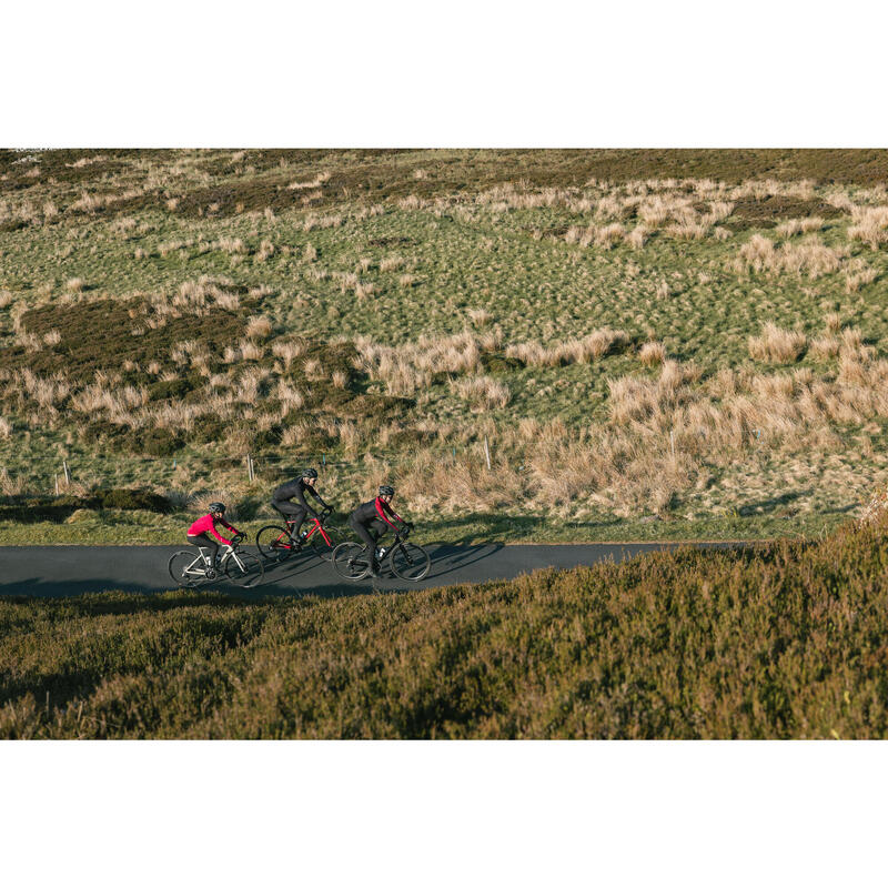 FAHRRADJACKE STRASSE 500 DAMEN HIMBEERROT