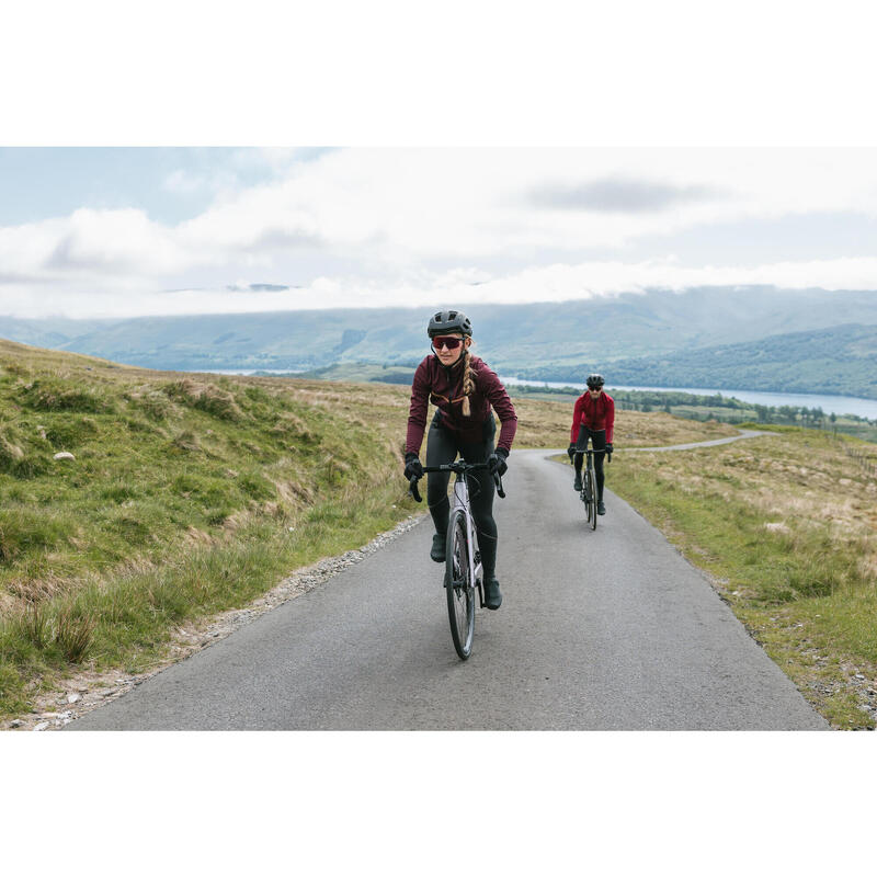 Colanți cu bretele ciclism pe șosea/ciclosport quick-zip Damă 