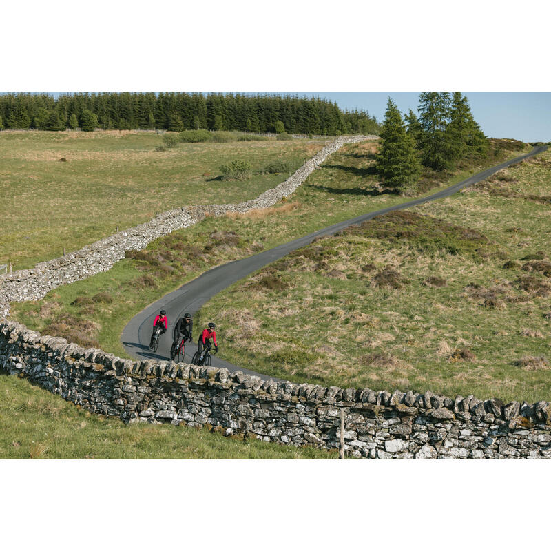 FAHRRADJACKE STRASSE 500 DAMEN HIMBEERROT