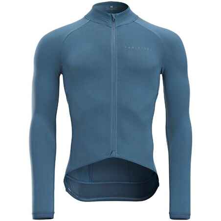 Majica dugih rukava za cestovni biciklizam Racer muška plava