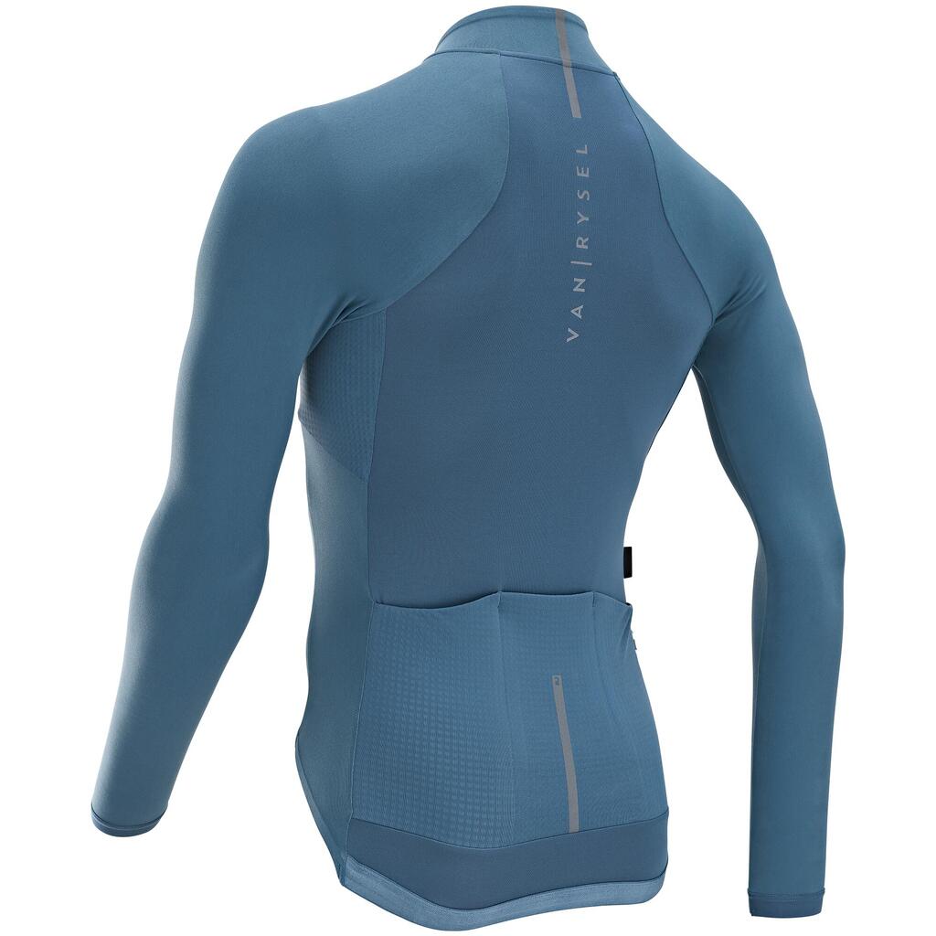 Men's Mid-Season Long-Sleeved Road Cycling Jersey Racer - Slate Blue