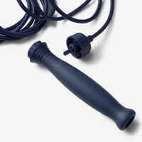 Jump Rope with Rubber Handles 3 m Adjustable Length - Dark Blue