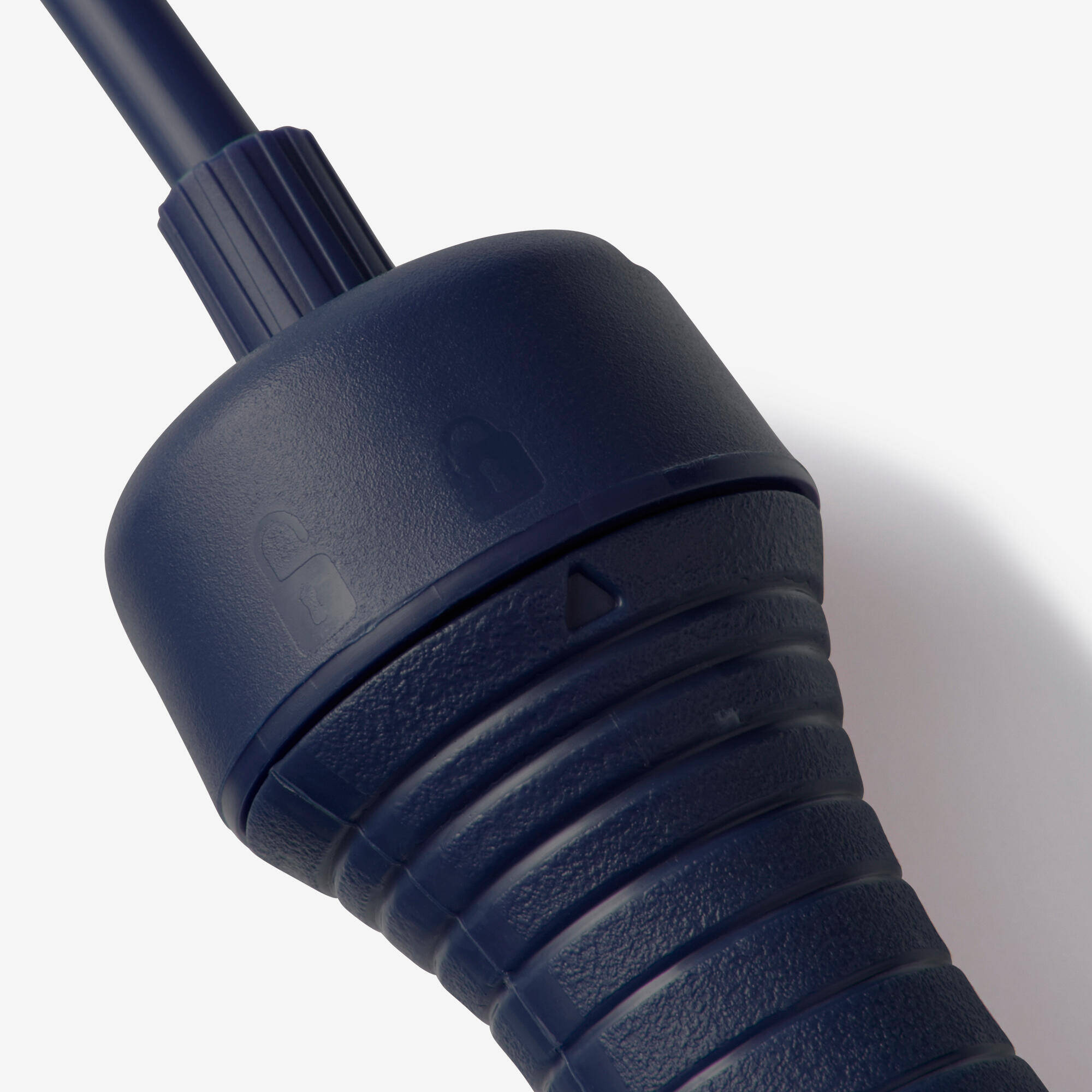 Jump Rope with Rubber Handles 3 m Adjustable Length - Dark Blue -  4