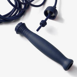 Jump Rope with Rubber Handles 3 m Adjustable Length - Dark Blue