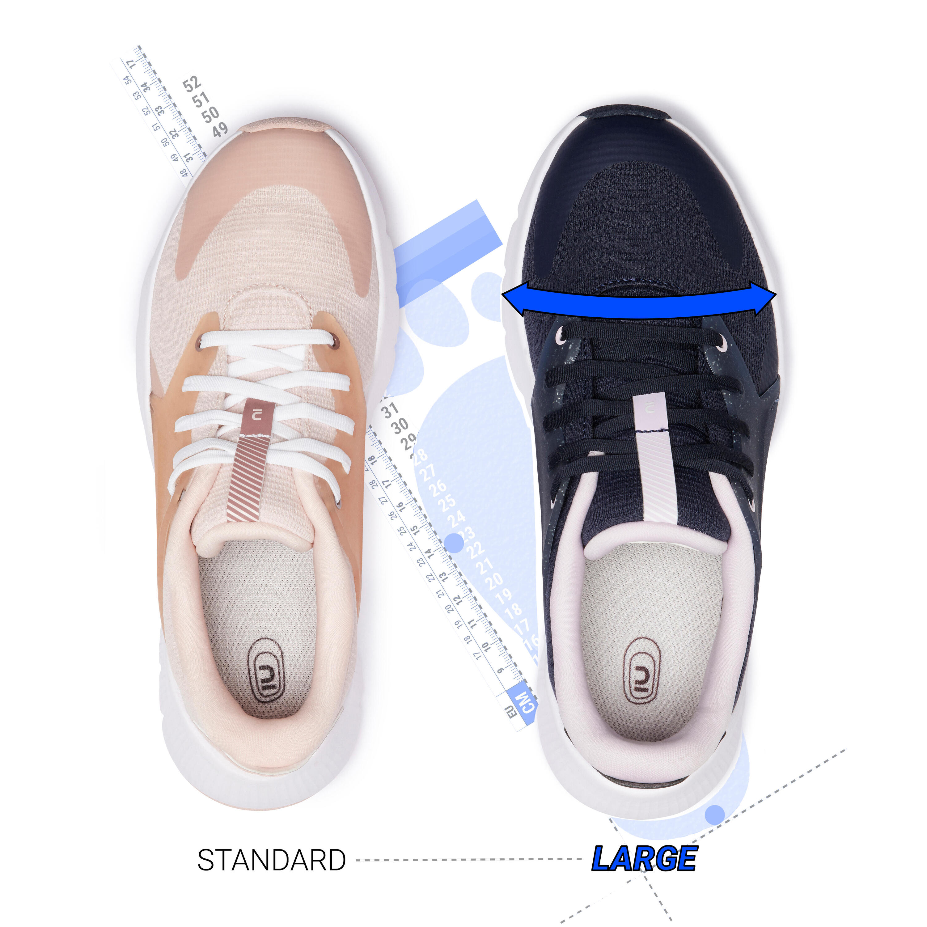 Women's standard walking trainers SW500.1 - Pink 8/12
