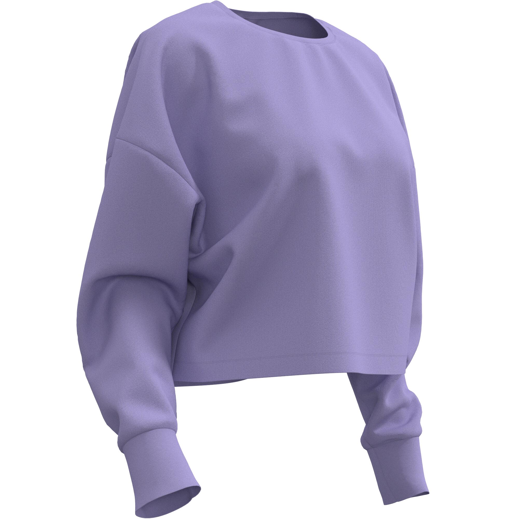 Women's Sweater Cropped Drawstring 520 For Gym-Purple