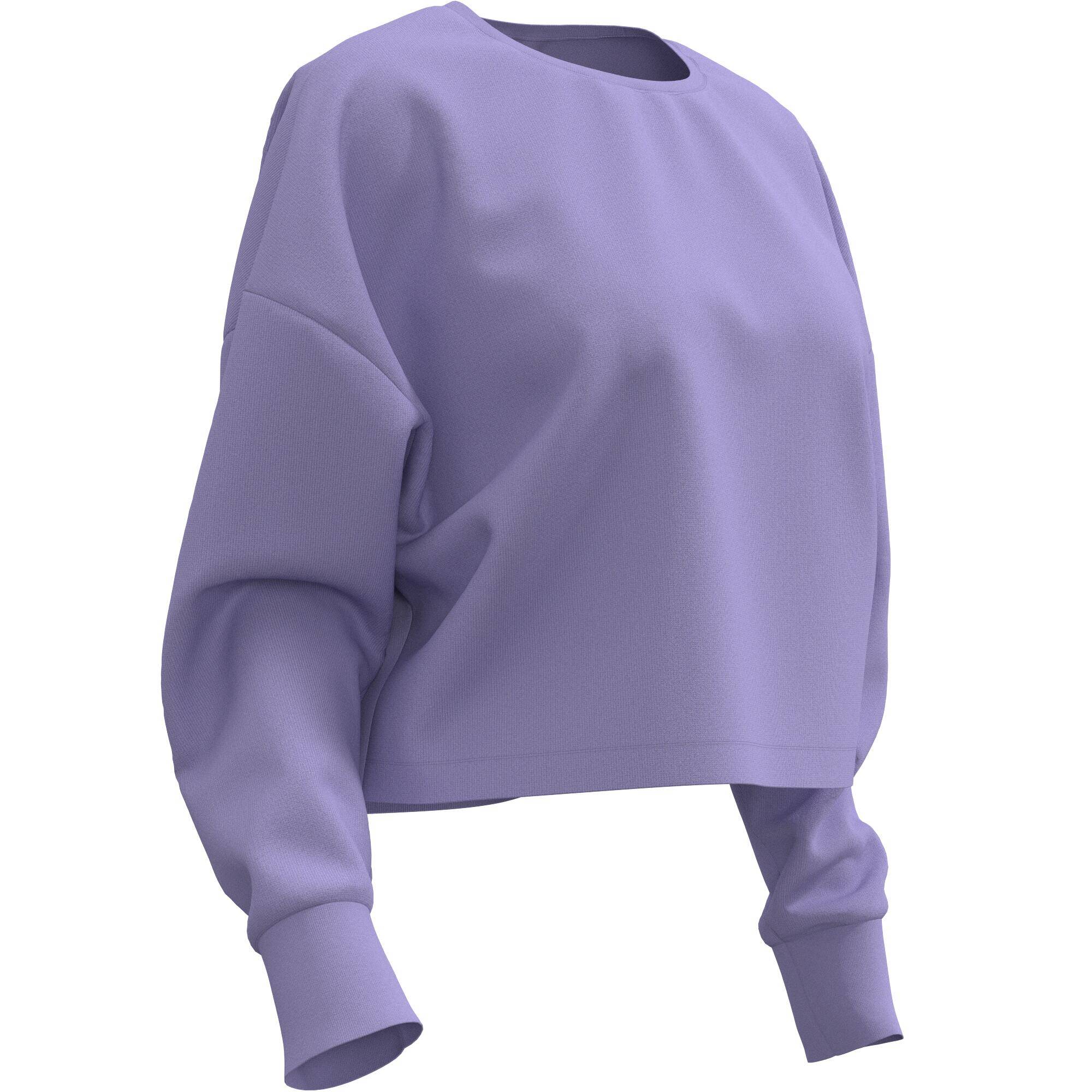 Women's Sweater Cropped Drawstring 520 For Gym-Purple