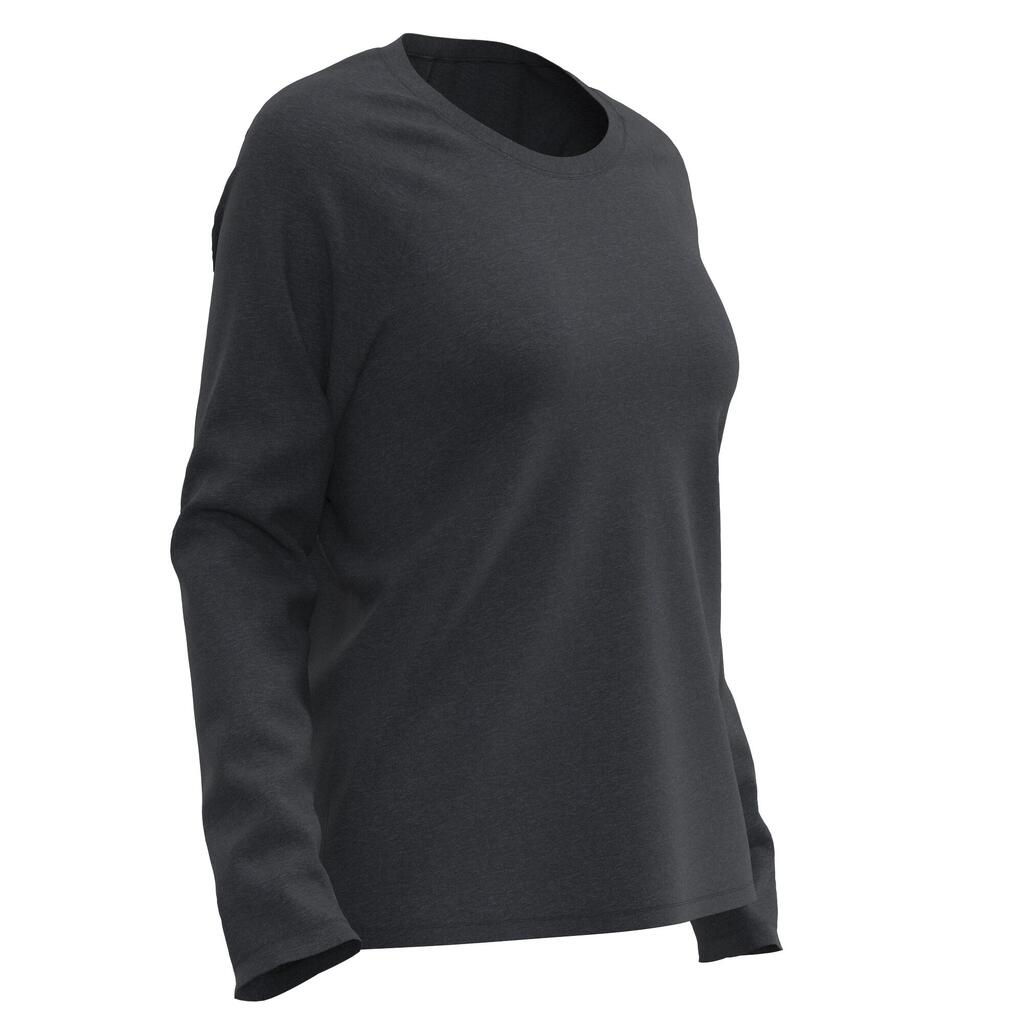 Langarmshirt Damen - 500 braun 