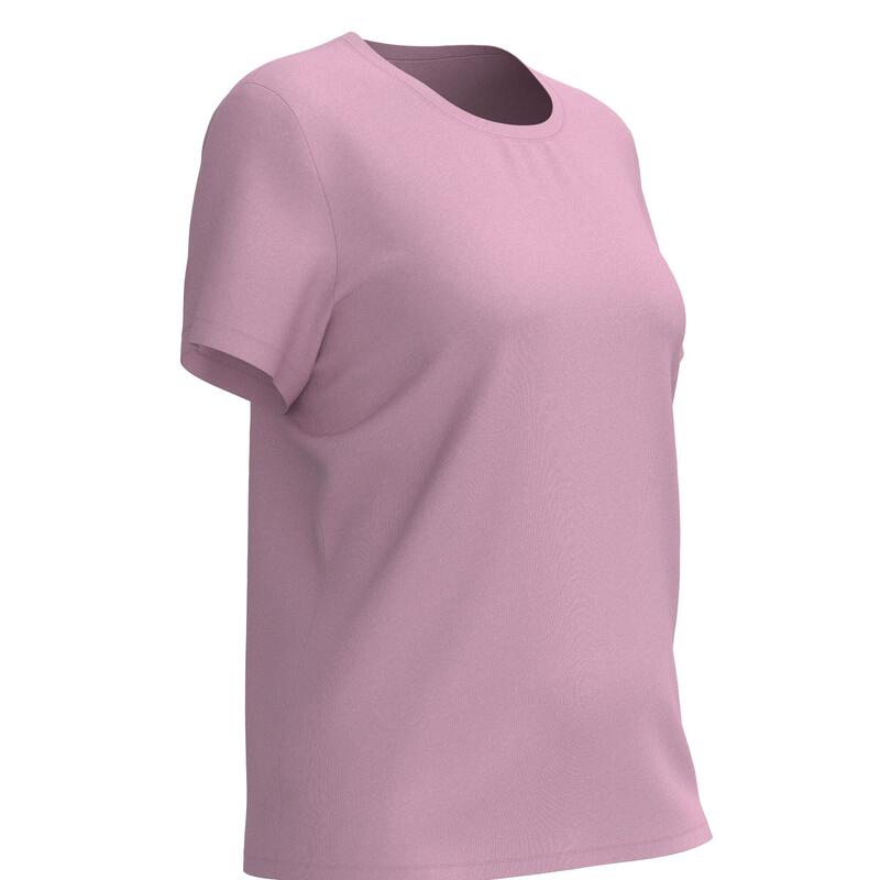 Tee-shirt en coton col rond femme, bleu foncé
