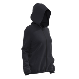 Sweat Zippé Fitness Femme - 100 Noir