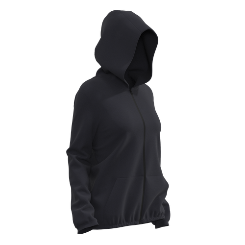 Sweat Zippé Fitness Femme - 100 Noir