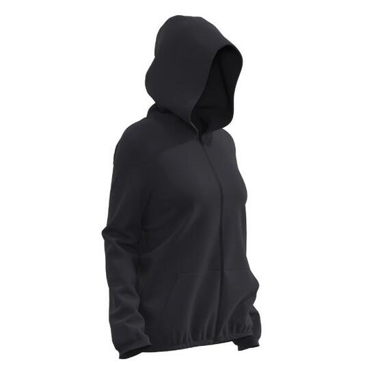 Sweat Zippé Fitness Femme - 100 Noir