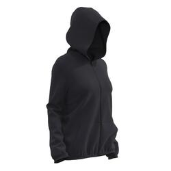 Sweat Zippé Fitness Femme - 100 Noir