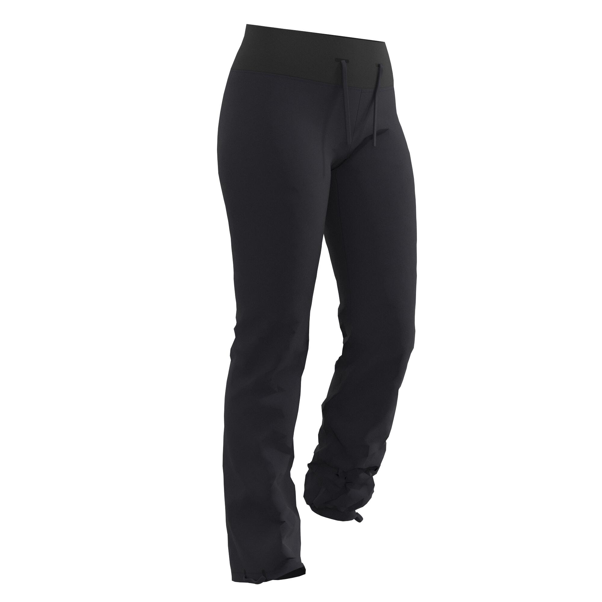 Leggings de fitness bajos ajustables negros para mujer Confort 500 13/25
