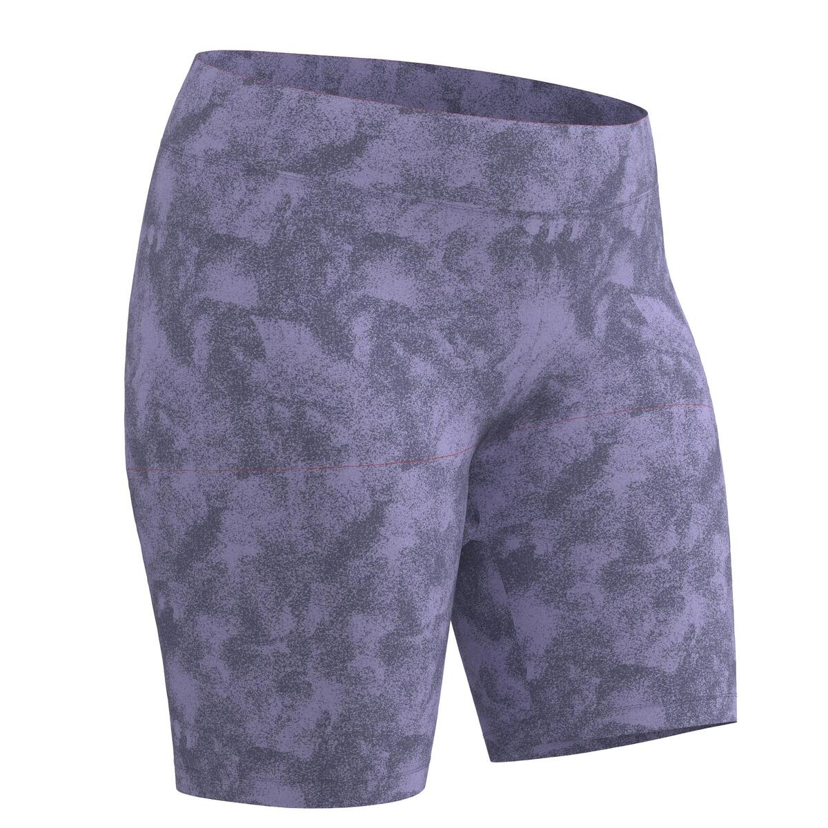 Short cycliste fitness femme, violet