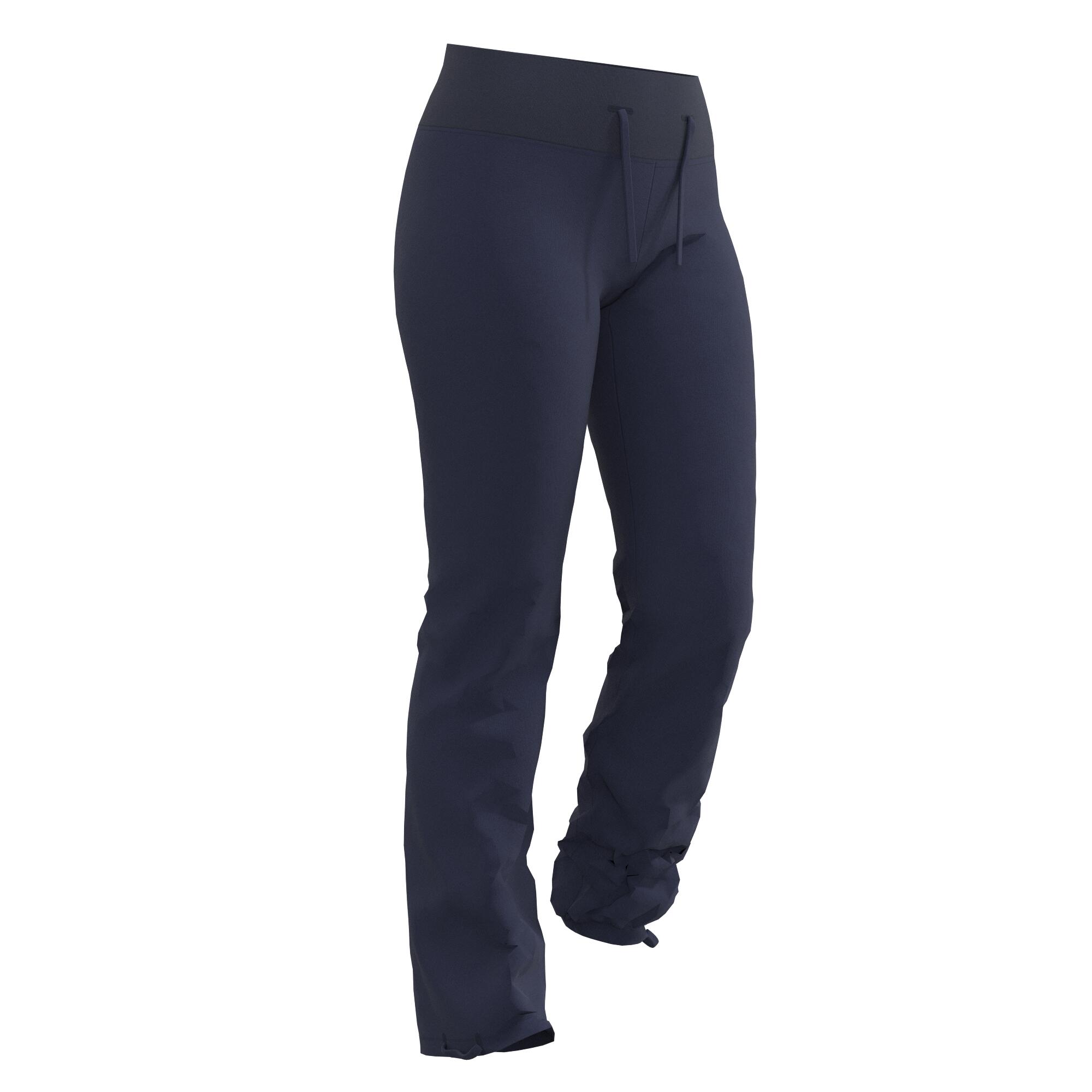 Leggings de fitness de corte recto y bastillas ajustables azul acero para mujer 6/14