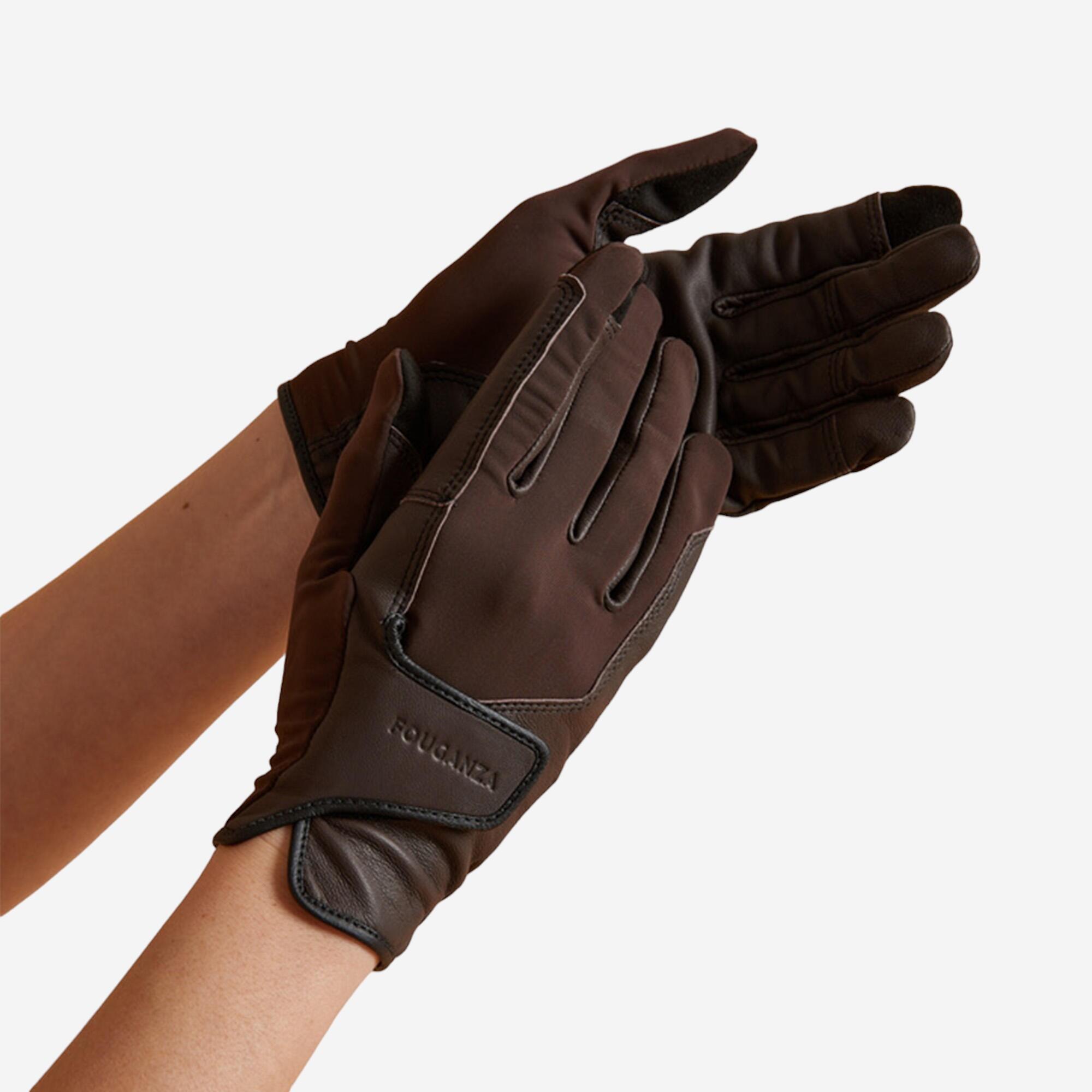 Adult classic riding gloves Caramel