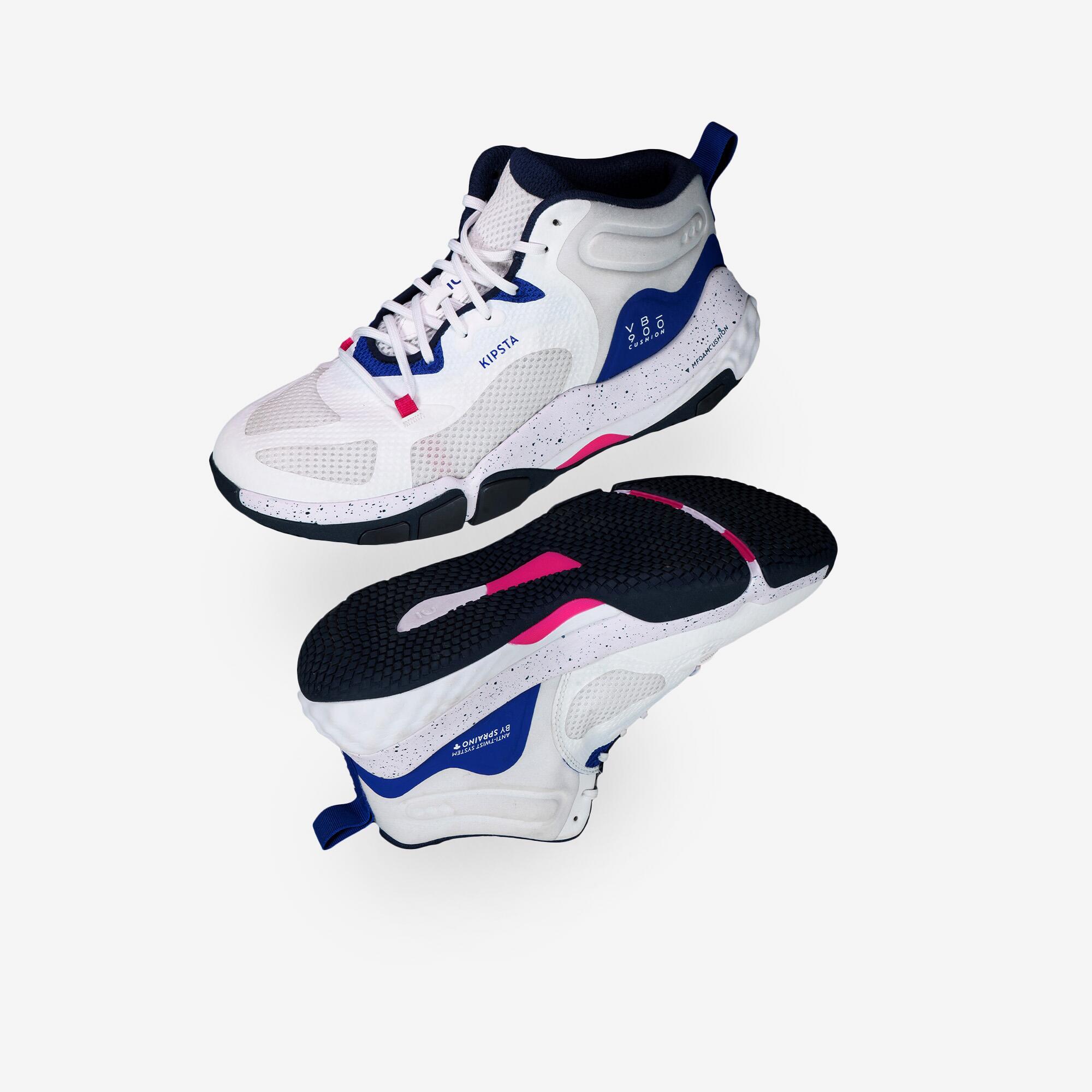 Second Hand - Scarpe pallavolo adulto unisex VB 900 CUSHION MID bianche 8/21